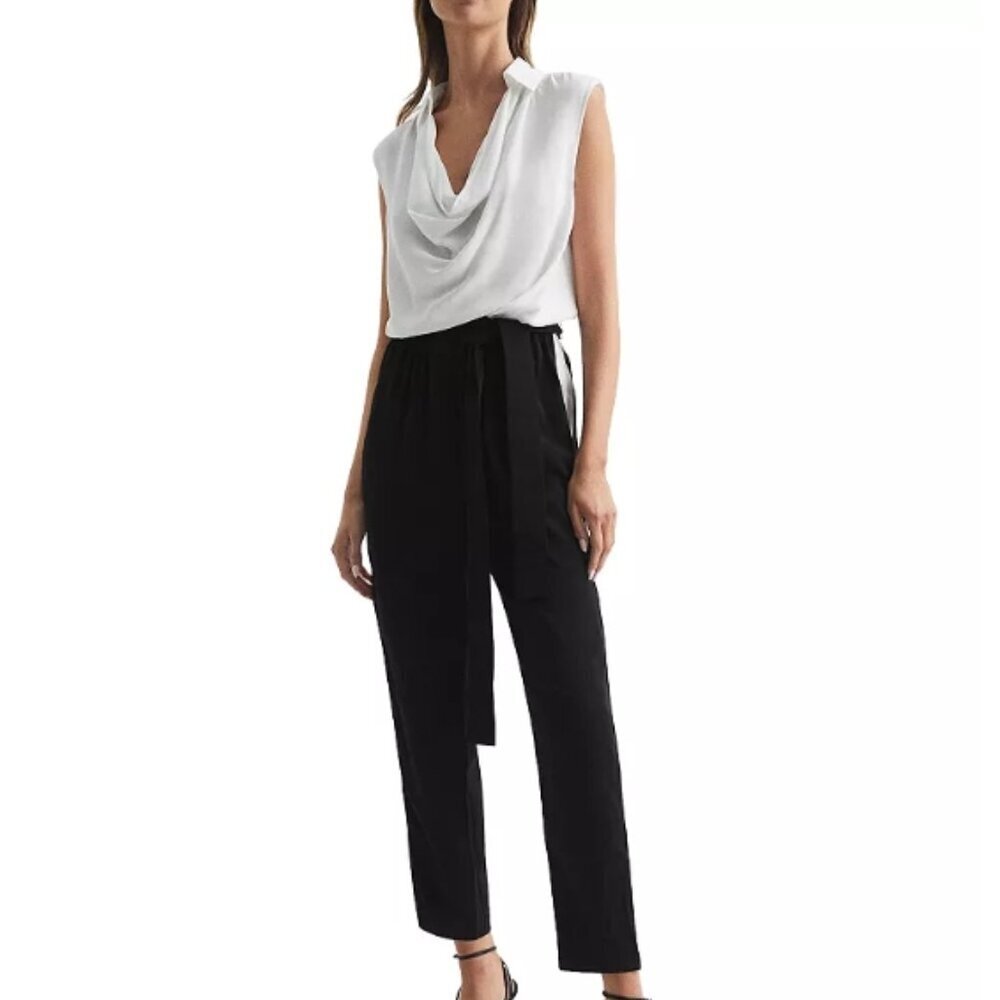 REISS Allie Color Blocked Jumpsuit Size 2